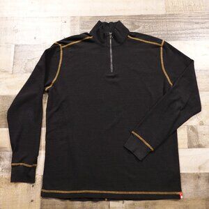 AGAVE mock‎ neck Quarter Zip Pullover men's extra large black American made